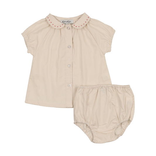 KIN & KIN BEIGE BLOOMER SET