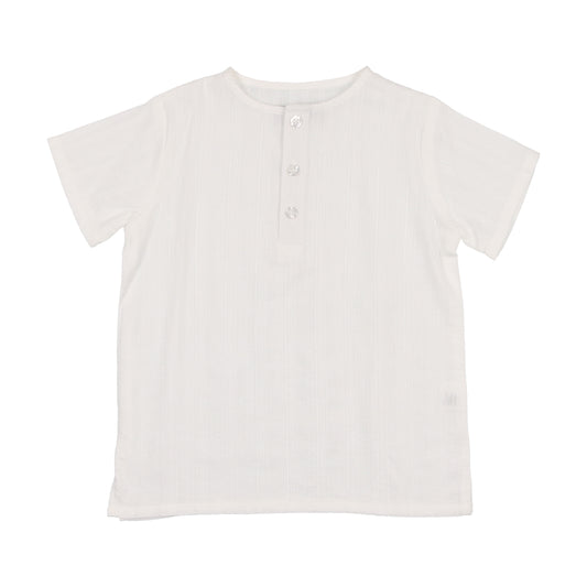 KIN & KIN WHITE BUTTON SS SHIRT