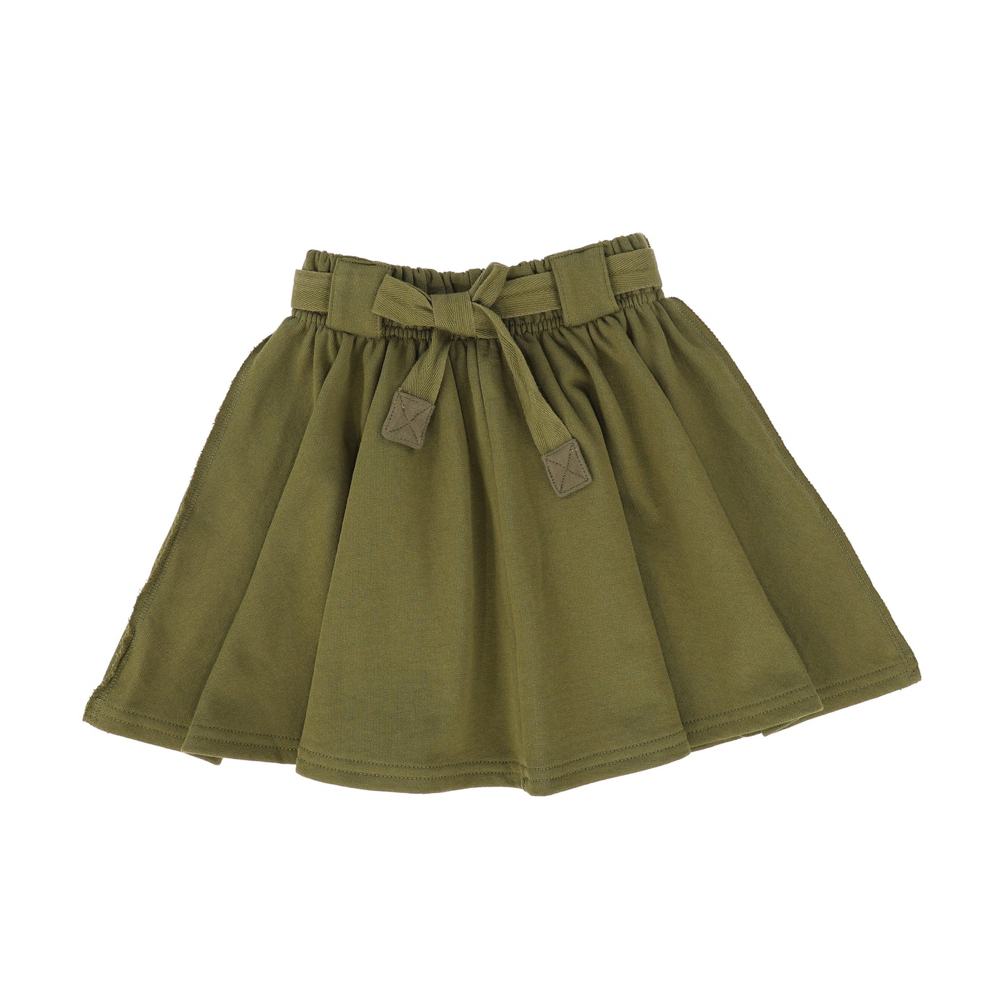 LITTLE PARNI GREEN DRAWSTRING SKIRT [Final Sale]
