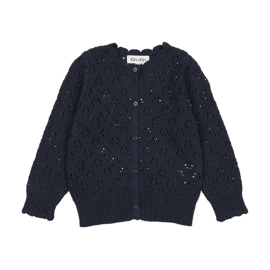 KIN & KIN NAVY KNIT CARDIGAN