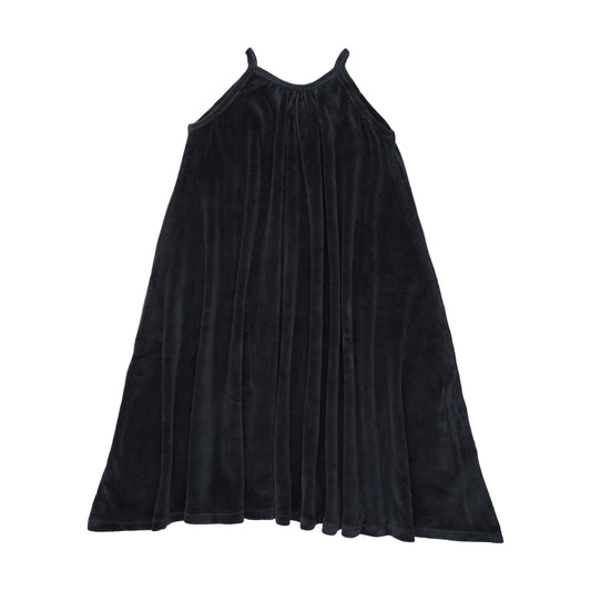 KIN & KIN BLACK VELOUR MAXI DRESS