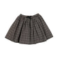 KIN & KIN BROWN PLAID GATHERED SKIRT