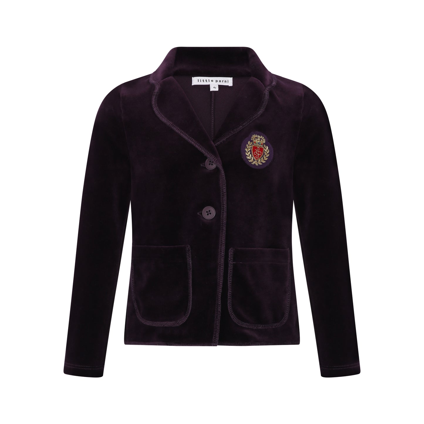 LITTLE PARNI PLUM VELOUR BLAZER [FINAL SALE]