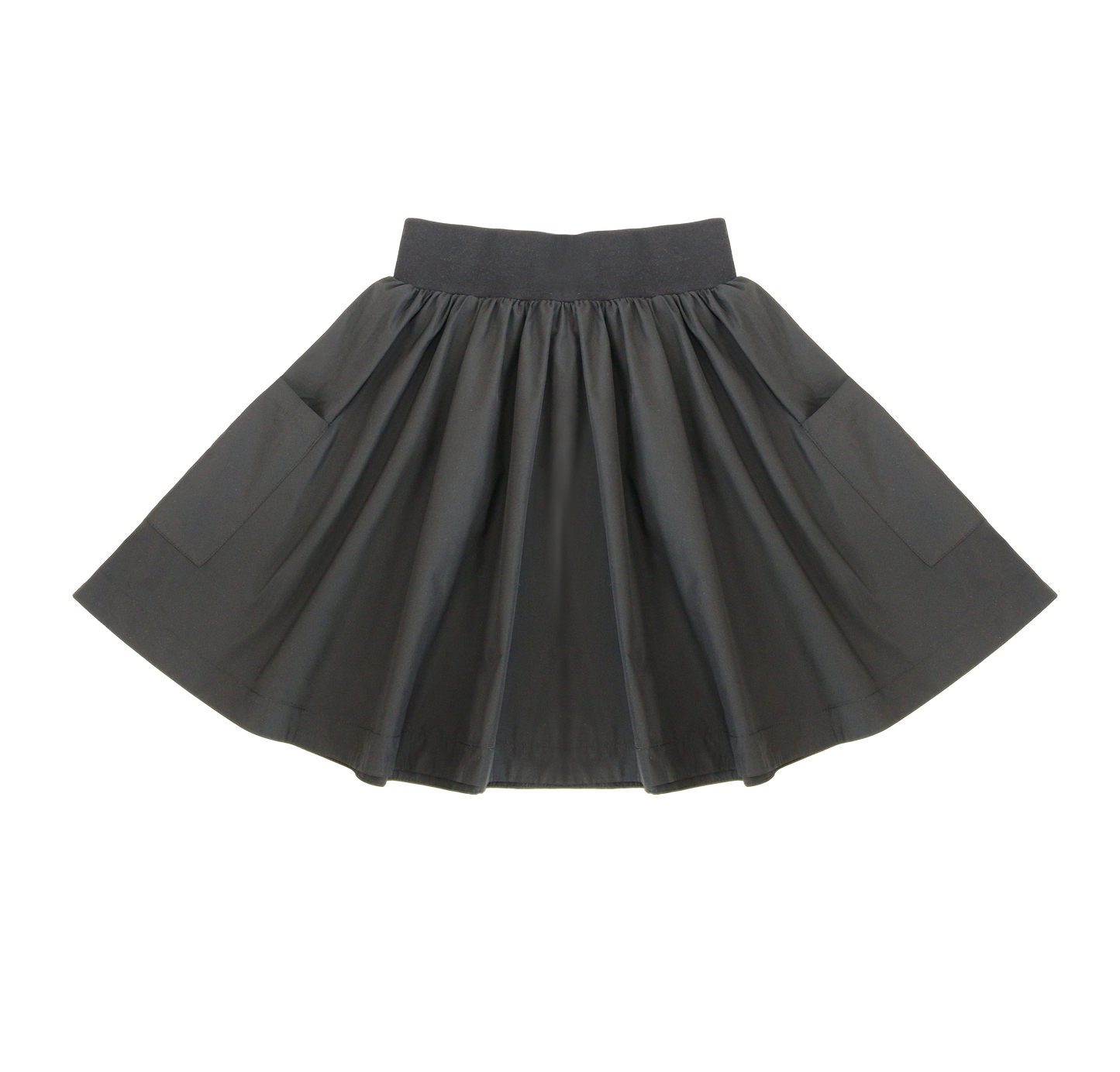 LITTLE PARNI BLACK TAFFETA SHORT SKIRT [FINAL SALE]