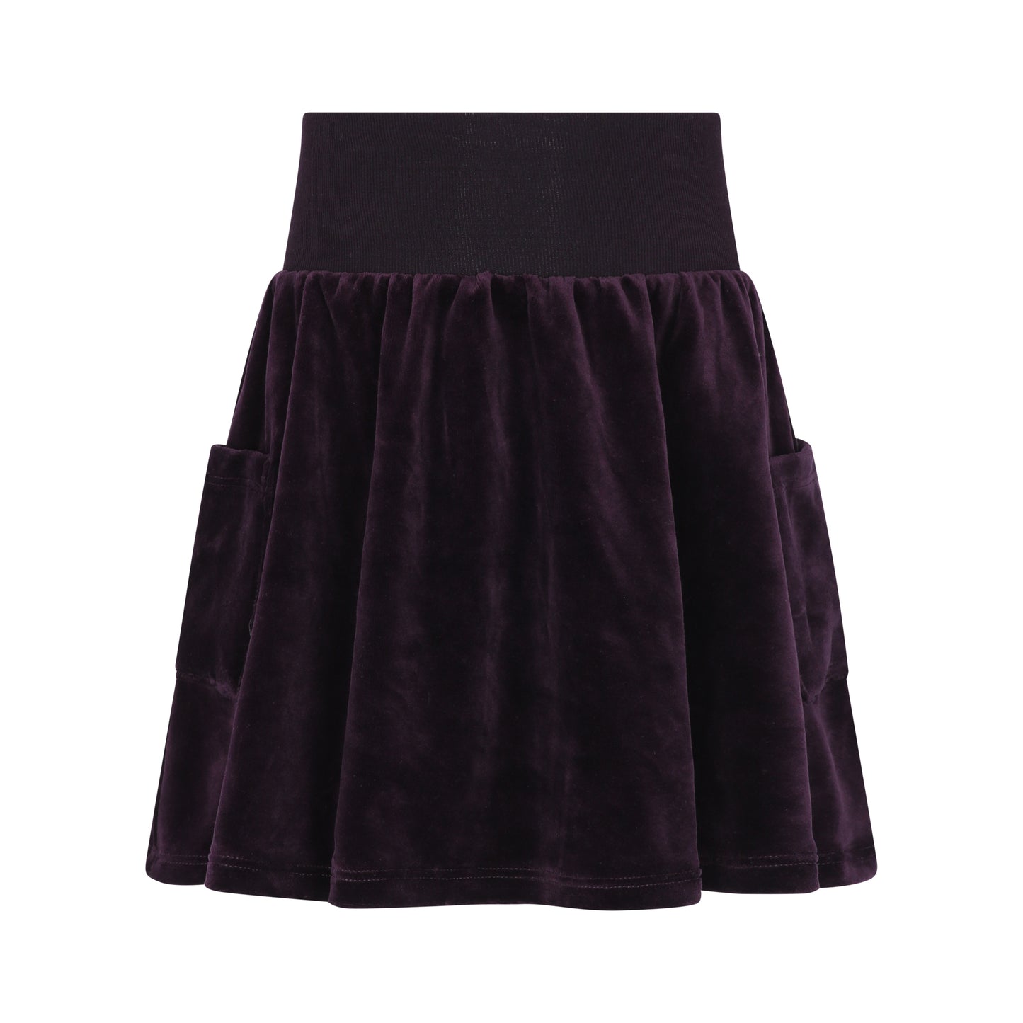 LITTLE PARNI PLUM VELOUR SKIRT [FINAL SALE]