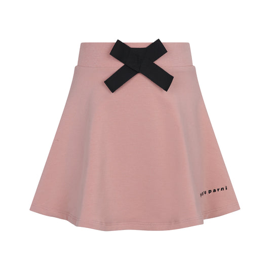 LITTLE PARNI PINK BOW FLARE SKIRT [FINAL SALE]