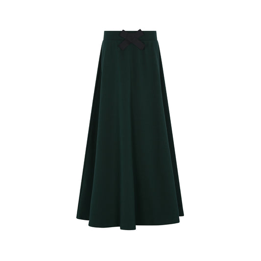 LITTLE PARNI GREEN LOGO MIDI SKIRT [FINAL SALE]