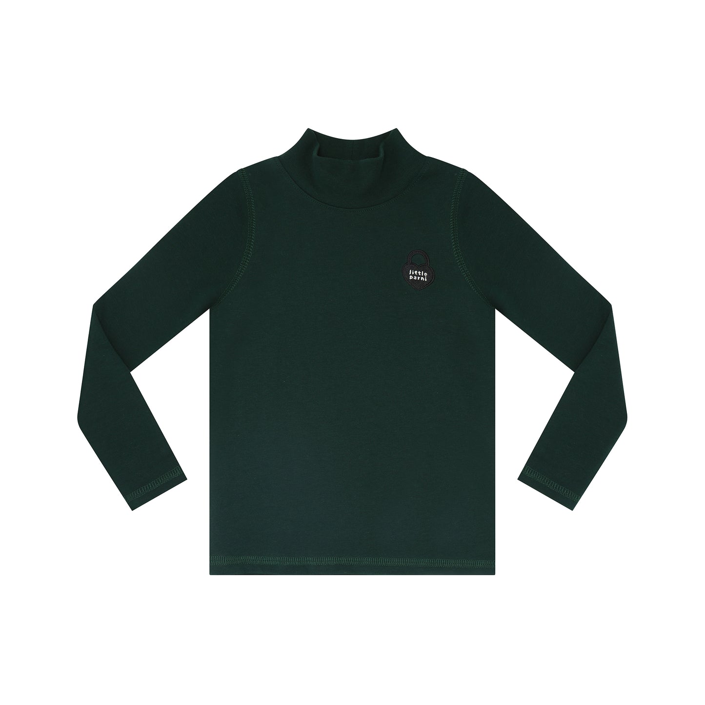 LITTLE PARNI GREEN HEART LOGO MOCK NECK [FINAL SALE]