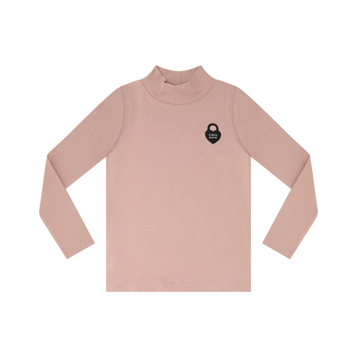 LITTLE PARNI PINK HEART LOGO MOCK NECK [FINAL SALE]