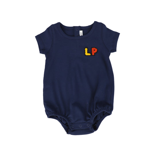 LITTLE PARNI NAVY LOGO ROMPER