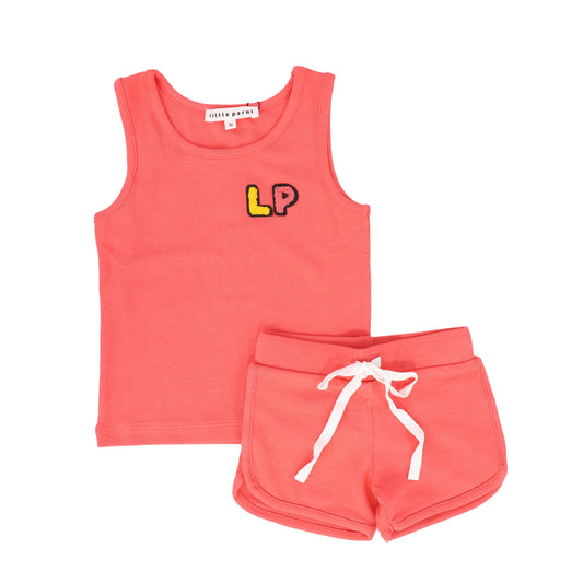 LITTLE PARNI PINK LOGO TANK SET