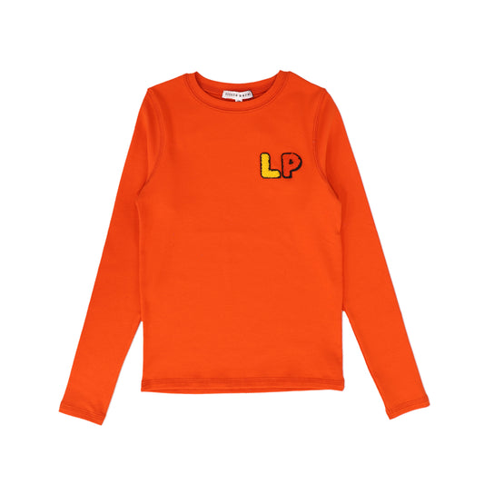 LITTLE PARNI ORANGE LOGO LS T-SHIRT