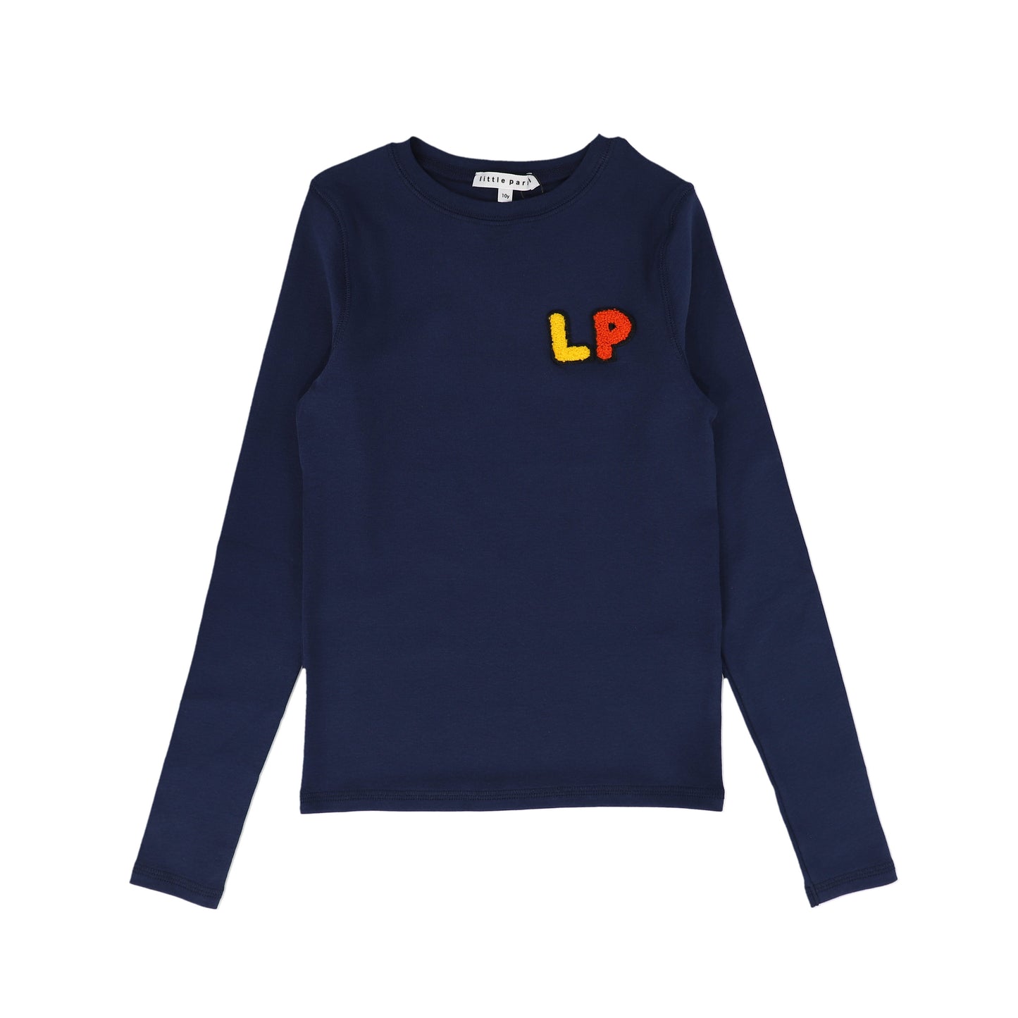 LITTLE PARNI NAVY LOGO LS T-SHIRT