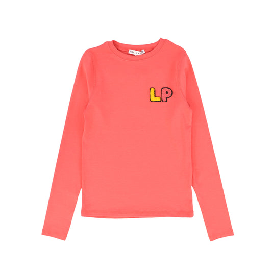 LITTLE PARNI PINK LOGO LS T-SHIRT