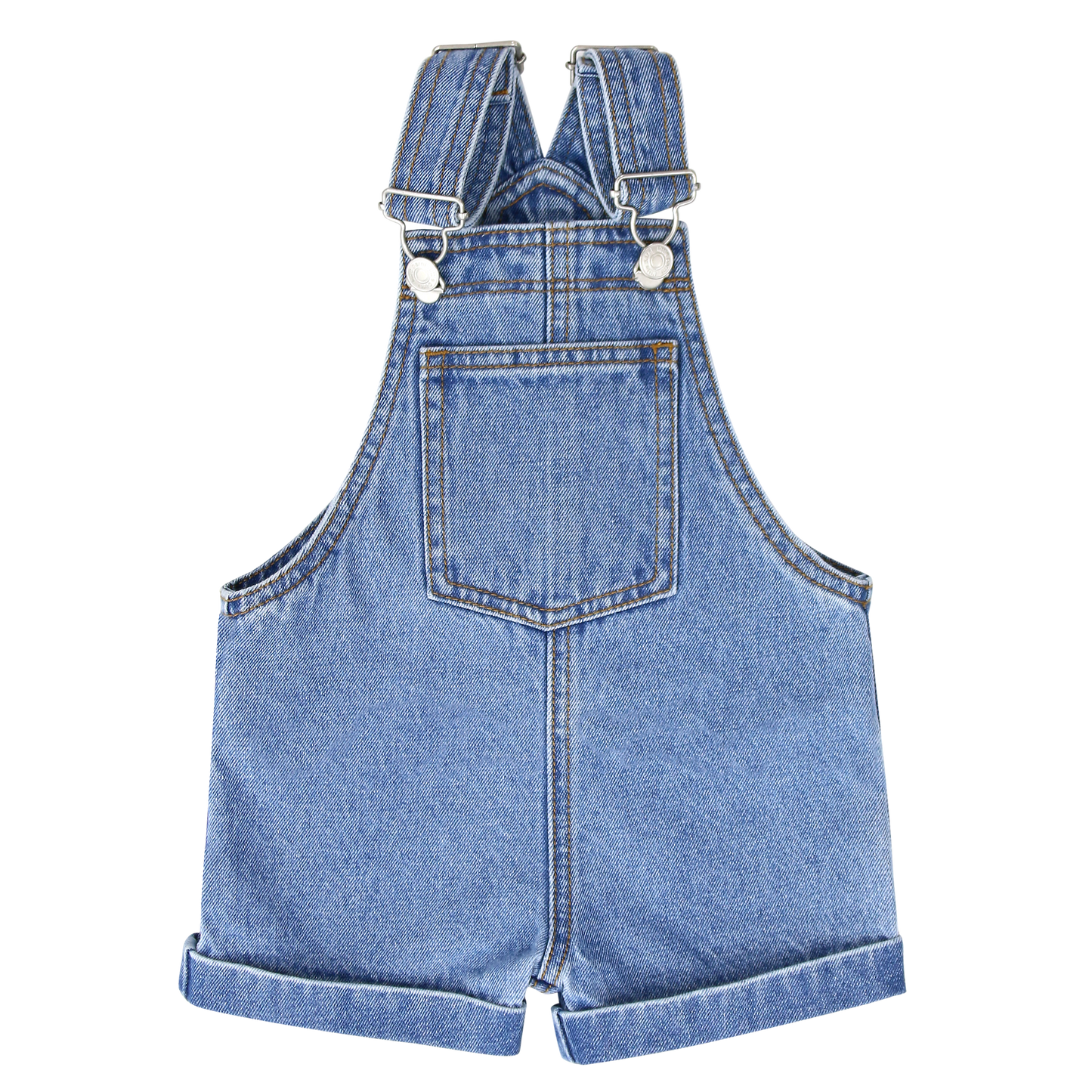 LITTLE PARNI BLUE DENIM POCKET OVERALLS