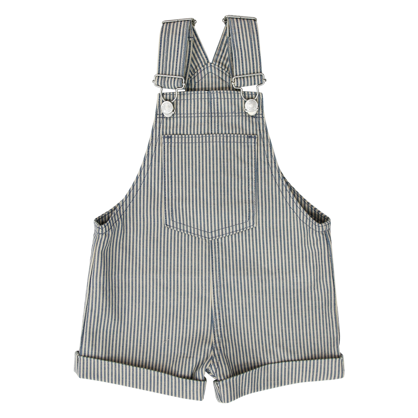 LITTLE PARNI BLUE STRIPED DENIM POCKET OVERALLS