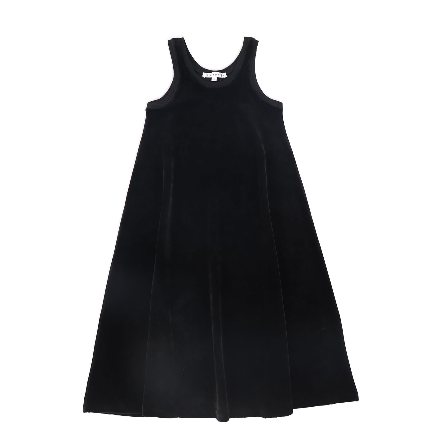 LITTLE PARNI BLACK VELOUR MAXI JUMPER