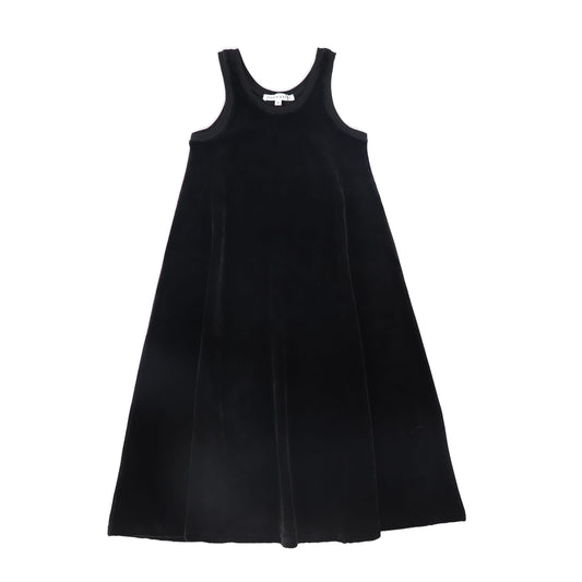 LITTLE PARNI BLACK VELOUR MAXI JUMPER