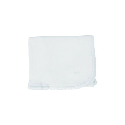 LITTLE PARNI BLUE RIBBED BLANKET