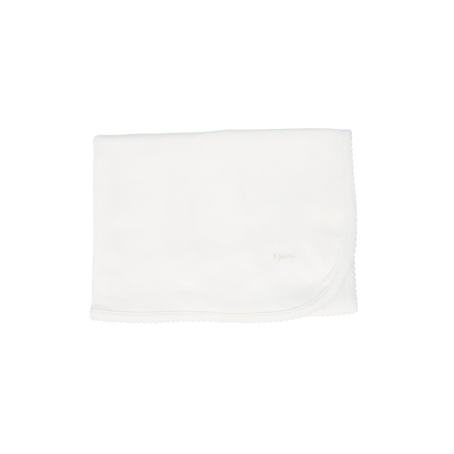LITTLE PARNI IVORY RIBBED BLANKET