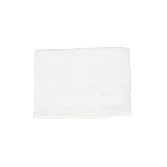 LITTLE PARNI IVORY RIBBED BLANKET