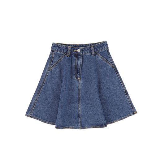LITTLE PARNI BLUE DENIM SKIRT