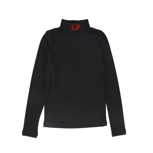 LITTLE PARNI BLACK LOGO MOCKNECK