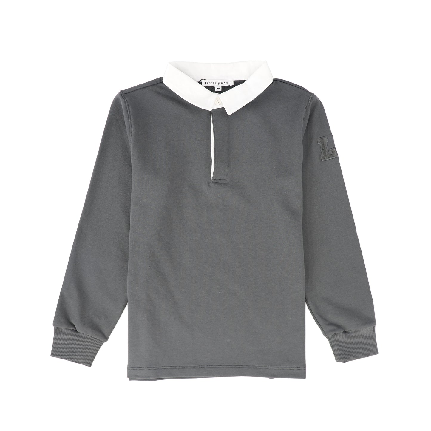 LITTLE PARNI GREY LOGO POLO