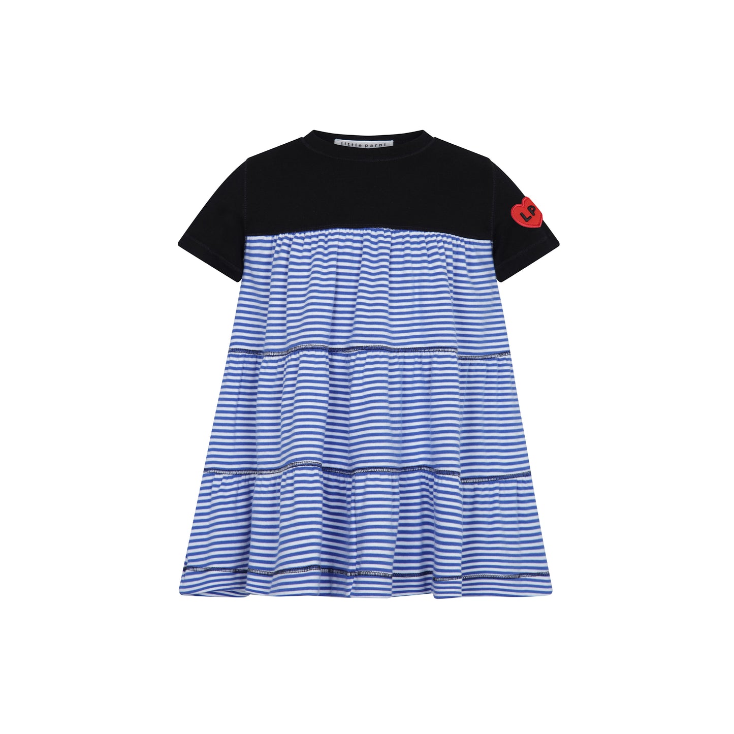LITTLE PARNI ROYAL BLUE VARSITY SS DRESS