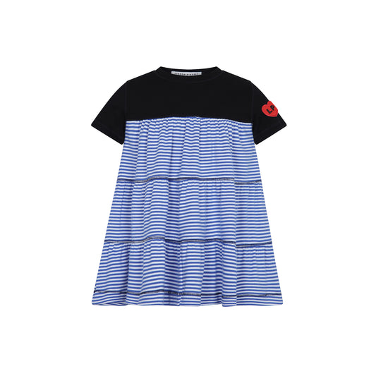 LITTLE PARNI ROYAL BLUE VARSITY SS DRESS