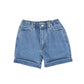 LITTLE PARNI BLUE DENIM SHORTS