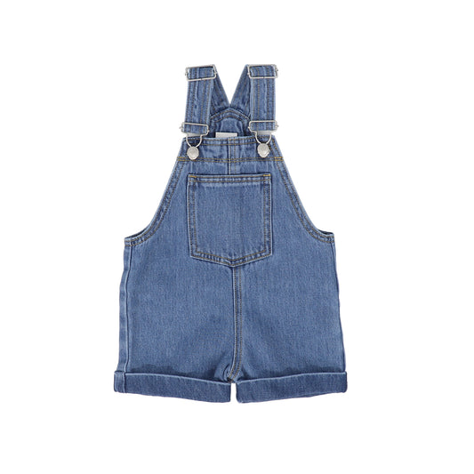LITTLE PARNI BLUE DENIM POCKET OVERALLS