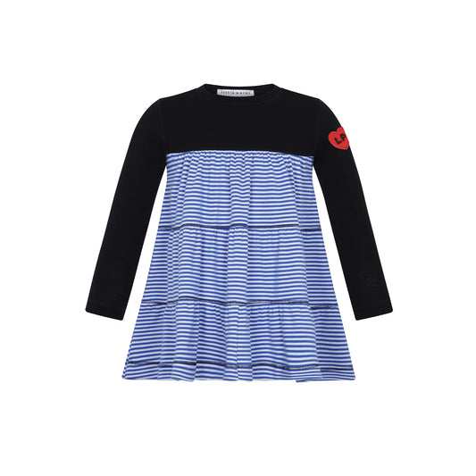 LITTLE PARNI ROYAL BLUE VARSITY DRESS