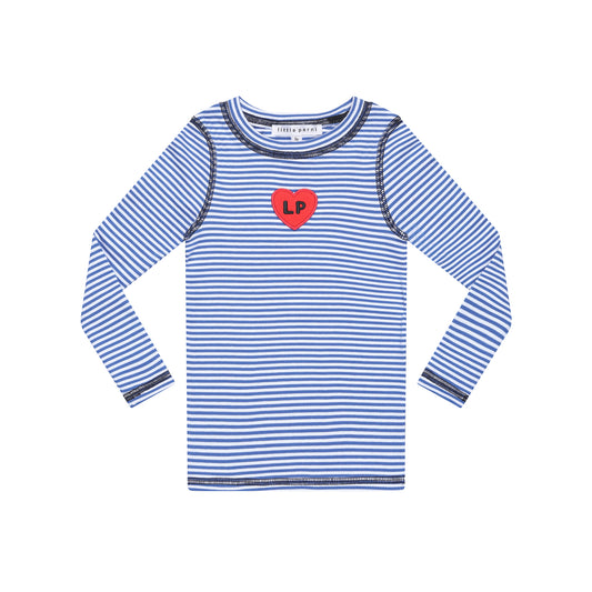 LITTLE PARNI ROYAL BLUE STRIPE T-SHIRT