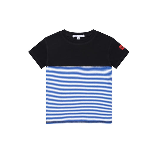 LITTLE PARNI ROYAL BLUE STRIPE T-SHIRT