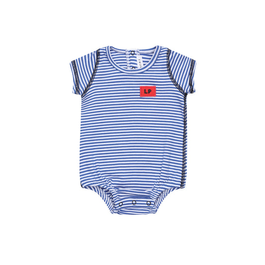 LITTLE PARNI ROYAL BLUE STRIPE ROMPER