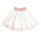 LITTLE PARNI WHITE SMOCKED WAIST SKIRT
