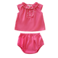 LITTLE PARNI PINK SCALLOP STITCH BLOOMER SET