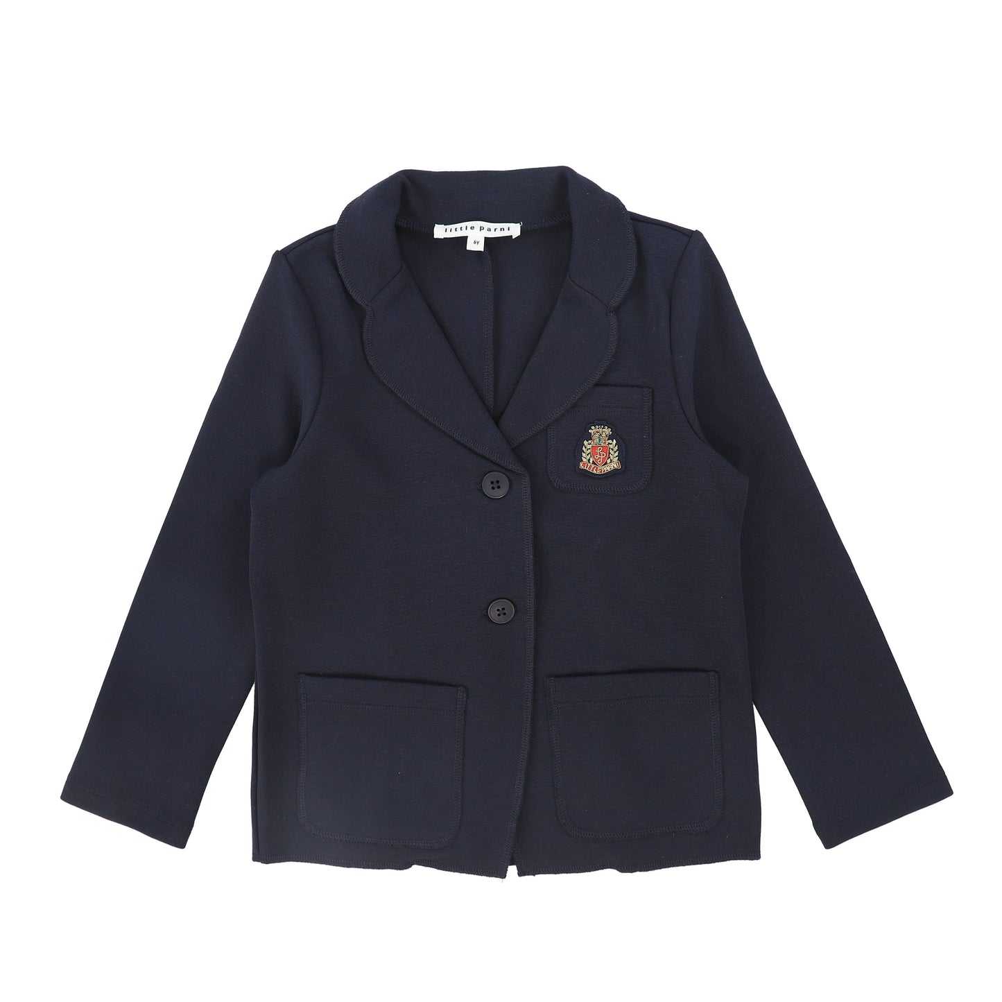 LITTLE PARNI NAVY LOGO BLAZER