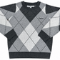 LITTLE PARNI GREY ARGYLE SWEATER