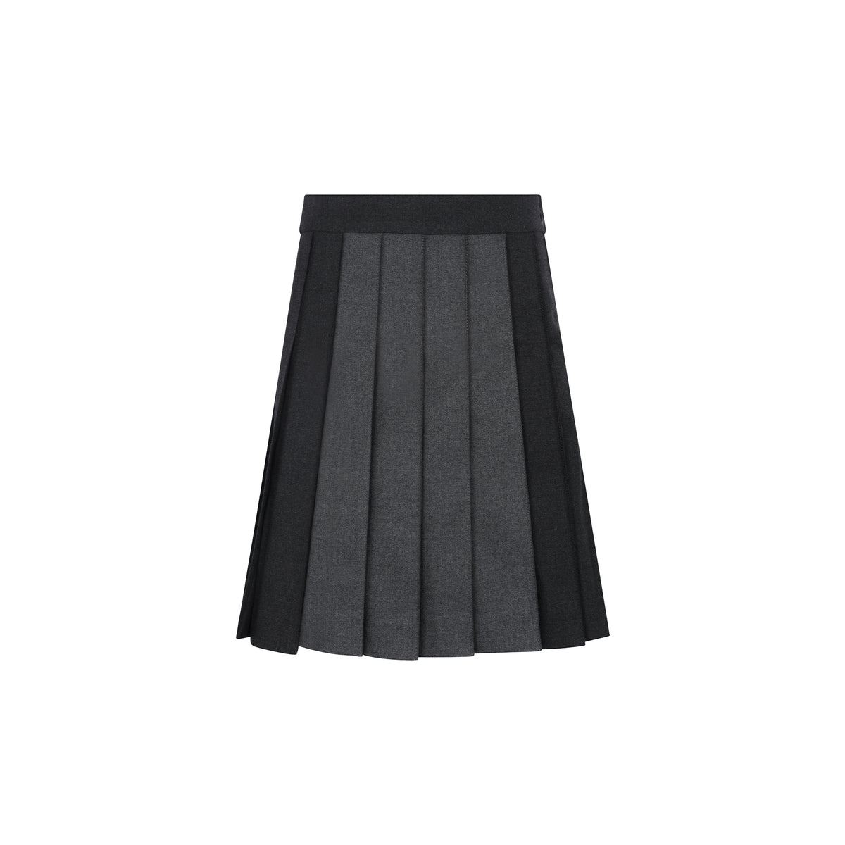 LITTLE PARNI BLACK/GREY TWO TONE PLEATED SKIRT