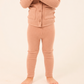 LITTLE PARNI PINK BIB COLLARED BUTTON CARDIGAN SET