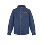 LITTLE PARNI BLUE DENIM EMBLEM COLLAR SHIRT