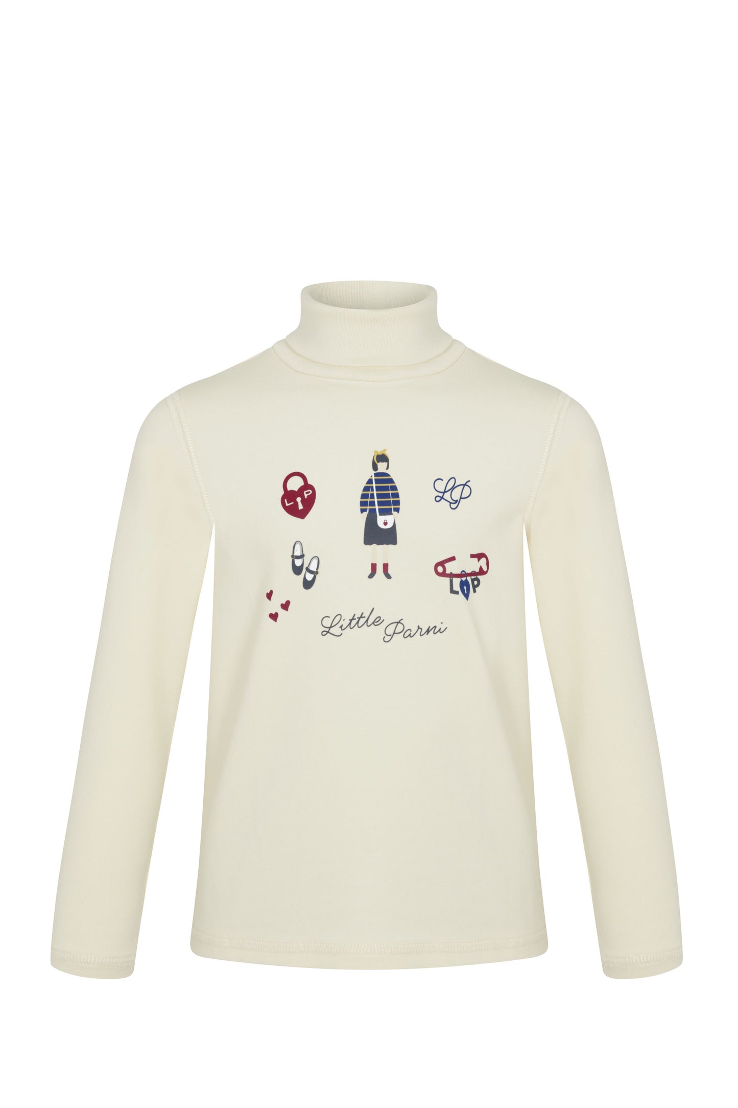 LITTLE PARNI IVORY DESIGNED TURTLENECK