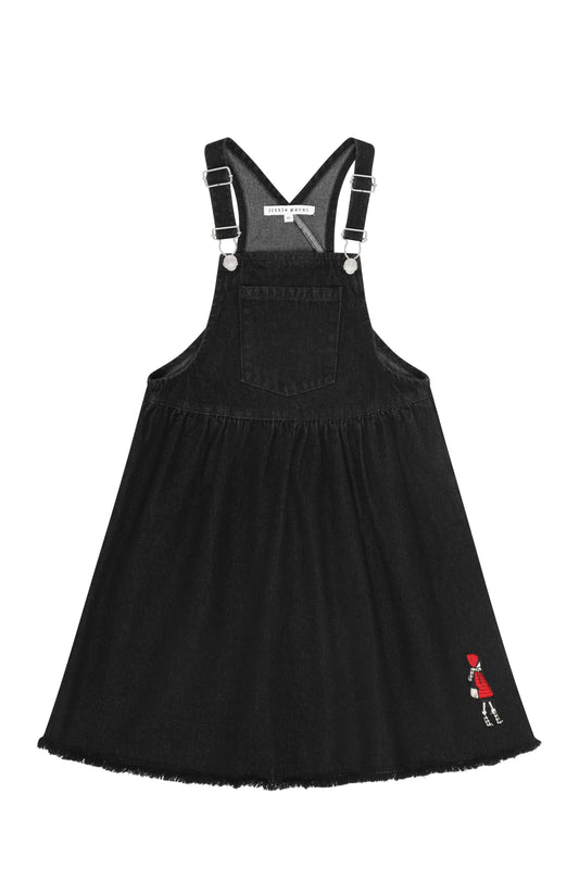 LITTLE PARNI BLACK DENIM FLARE JUMPER