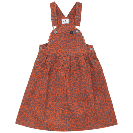 KIX RUBY ANIMAL PRINT SCALLOP TRIM CORDUROY JUMPER