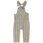 KIX BLUE/YELLOW STRIPED SCALLOP TRIM CORDUROY OVERALLS