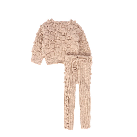 KALINKA PINK PUFF SLEEVE SWEATER SET