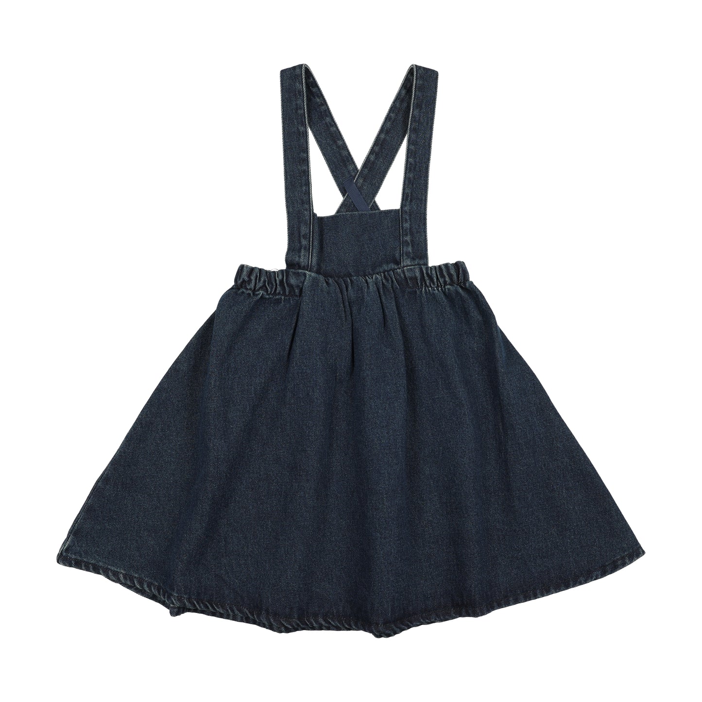 KIN & KIN MID BLUE CHAMBRAY BIB PLEAT JUMPER