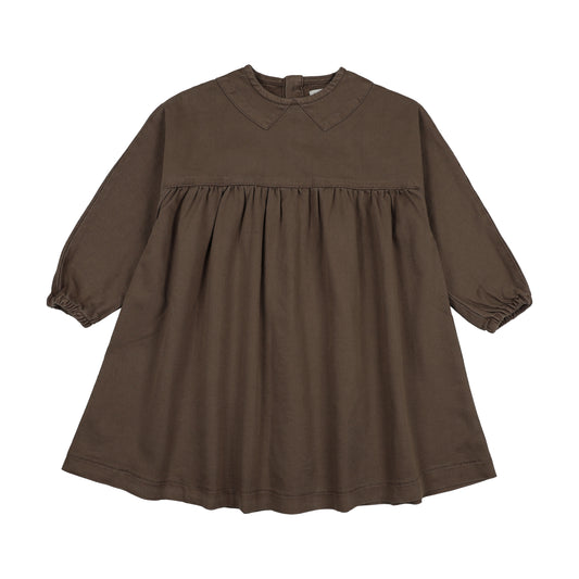 KIN & KIN CHESTNUT PETER PAN COLLAR DRESS